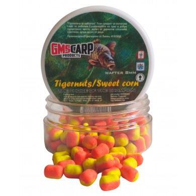 Двукомпонентен Вафтер Дъмбел Тигров Фъстък & Сладка Царевица 8мм