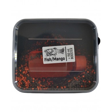 Фидер Пакет Пелети с бустер Манго с Риба